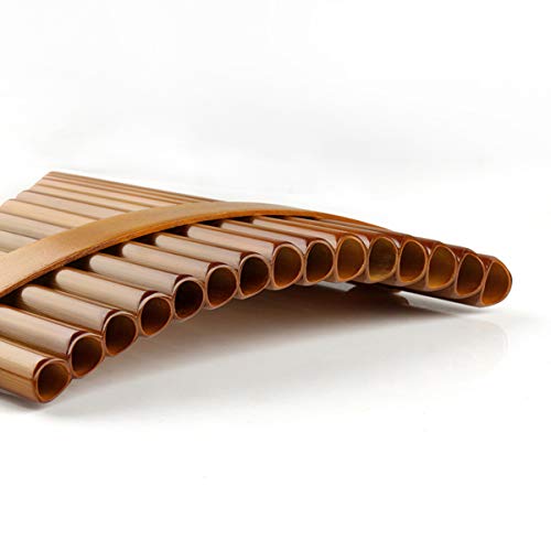 15 Pipes Brown Pan Flute G Key Chinese Traditional Musical Instrument