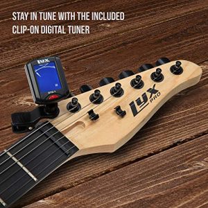 LyxPro 39 inch Electric Guitar Kit Bundle with 20w Amplifier - Image 3
