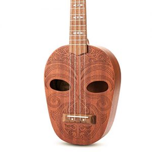 SanDona Soprano Ukulele 21 Inch Kit ET-1 | Hawaiian Carved 2 Sound Holes