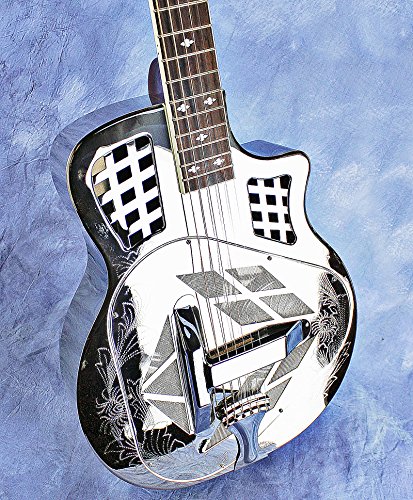 Imperial Royall Trifecta Engraved Tricone Cutaway Brass Body Resonator Guitar