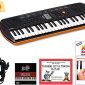 Casio Mini Keyboard Bundle with Power Supply, Removeable Stickers