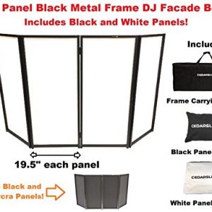 CedarsLink DJ Event Facade White/Black Scrim Metal Frame Booth