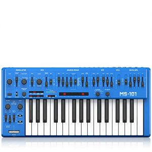 Behringer MS-1-BU Analog Synthesizer – Retro Design with 32 Full-Size Keys and Authentic Sound Creation Tools 