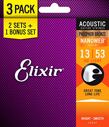 Elixir Strings Acoustic Phosphor Bronze Guitar Strings