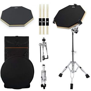 Silent Drum Practice Pad, 12 Inch Double Sided Drum Pad