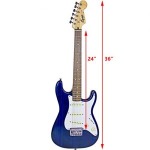 Squier by Fender Short Scale (24") Stratocaster - Transparent Blue Bundle - Image 3