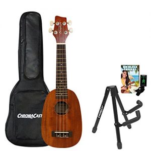 Sawtooth Mahogany Pineapple Ukulele with Quick Start Guide