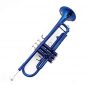 Eastrock Trumpet Brass Standard Bb Trumpet Set for Beginnner, Student with Hard Case, Gloves, 7C Mouthpiece, Trumpet Cleaning Kit (Dark Blue)