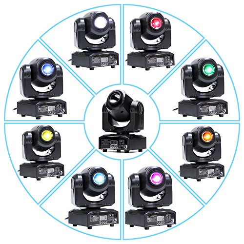 U`King LED Moving Head Light Spot 4 Color Gobos Light