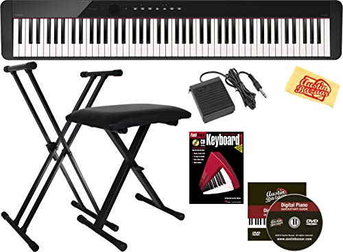 Casio Privia Digital Piano - Black Bundle with Adjustable Stand