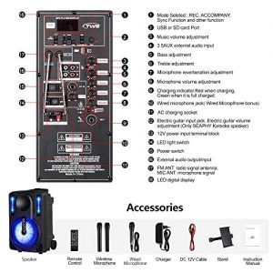 🎤 SEAPHY Karaoke Machine with Vocal Removal & DJ Lights | Bring the Party Anywhere! - Image 4