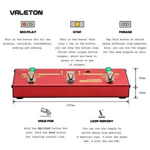 Valeton Dapper Looper Mini USB Storage Loop Station Looping Recording Guitar - Image 2