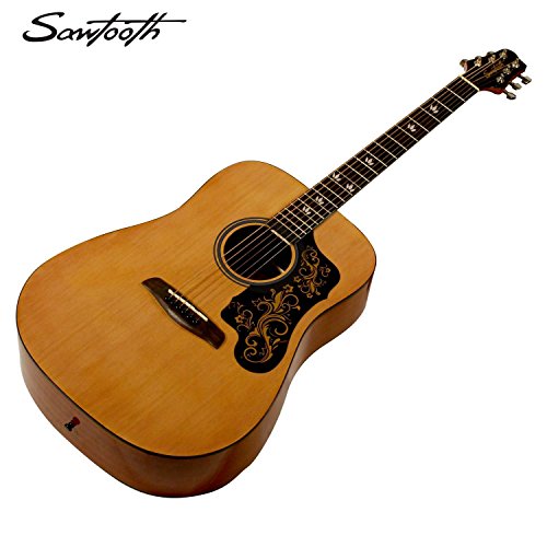 Acoustic Dreadnought Guitar Bundle: Unleash Musical Brilliance with Custom Pickguard, Case, Tuner, and More! ??