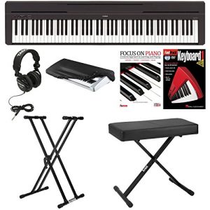 Yamaha Digital Piano with Knox Bench,Knox Double X Stand