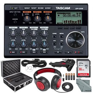 Tascam 6-Track Digital Pocketstudio and Deluxe Accessory Bundle