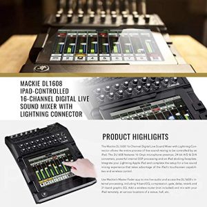 Mackie DL1608 Digital Mixer Bundle: 16-Channel iPad-Controlled Live Sound Mixer with Premium Onyx Preamps, Studio-Quality Mic, and Essential Accessories ? - Image 2