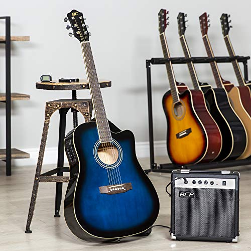 Best Choice Products 41in Full Size Acoustic Electric Cutaway Guitar