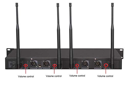 GTD Audio 4x800 Selectable Frequency Channel UHF Diversity Wireless