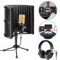 Neewer Tabletop Microphone Isolation Shield with Absorbing Foam