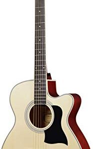 Vault 40-Inch Cutaway Acoustic Guitar - Natural Bundle with Gig Bag - Image 4