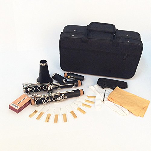 ammoon Clarinet Bakelite 17 Key B♭ Flat Soprano Woodwind Instruments