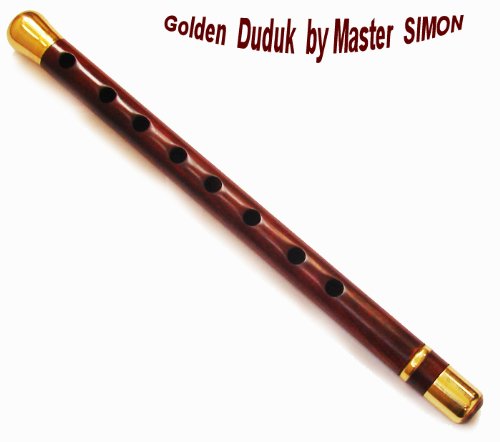 Golden Duduk Armenian Professional Instrument with 3 Reeds and Playing Instructions Included