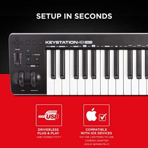 M Audio Keystation | Compact Semi Weighted 49 Key MIDI Keyboard Controller - Image 4