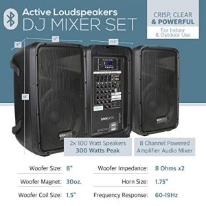 Portable PA Speaker & Mixer Set – Knox 8″ 8-Channel DJ PA System with Dual Speakers & Mixer - Image 3