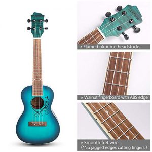 SANDONA Acoustic Electric Concert Ukulele EQ 24 Inch Kit - Image 4
