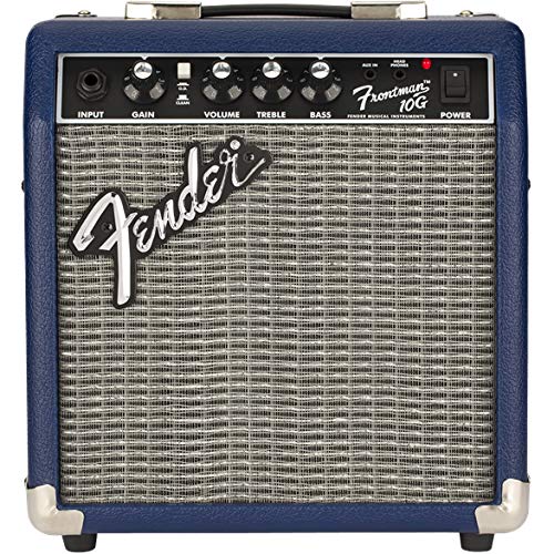 Fender Frontman 10G Electric Guitar Amplifier - Midnight Blue Bundle