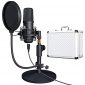 USB Microphone Kit with Aluminum Organizer Storage Case