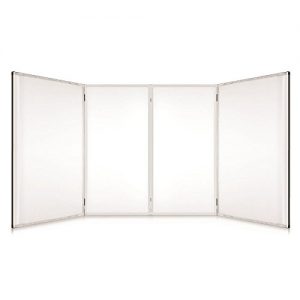 Pyle DJ Booth Foldable Cover Screen - Portable Event Facade Front Board