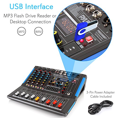 4-Channel Bluetooth Studio Audio Mixer - DJ Sound Controller Interface