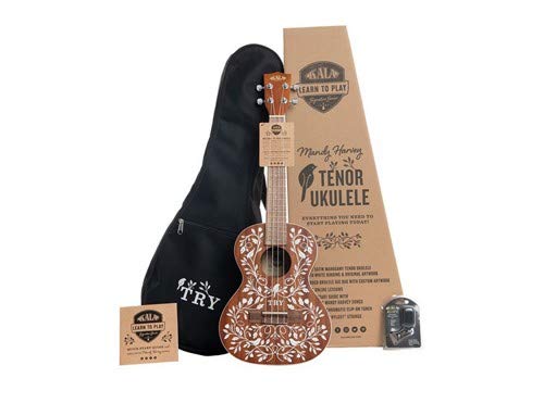 KALA, 4-String Ukulele, Right, Mahogany & White