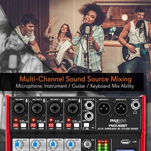 PYLE Sound 6 Channel Bluetooth Compatible Professional Portable Digital - Image 2