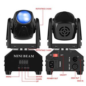 Mini Moving Head Stage Light(4 in 1)Beam Spot LED Lighting Effect - Image 3