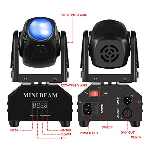Mini Moving Head Stage Light(4 in 1)Beam Spot LED Lighting Effect