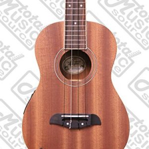 Oscar Schmidt OU2TE Tenor Electric Ukulele, All Mahogany w/Padded Gigbag - Image 3
