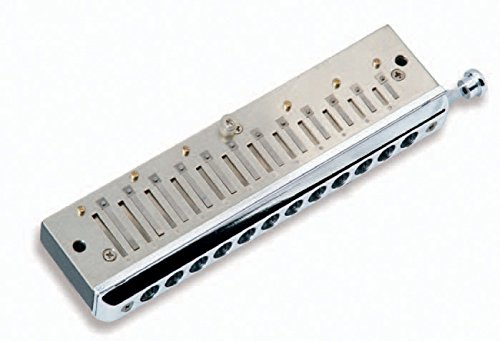 Seydel Chromatic Saxony Harmonica: Orchestra C Matte Chrome
