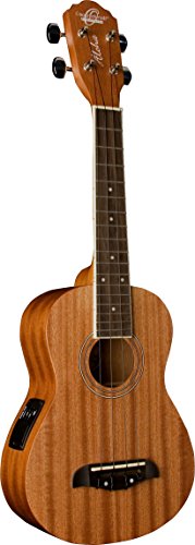 Oscar Schmidt OU2TE Tenor Electric Ukulele, All Mahogany w/Padded Gigbag