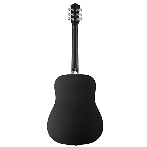 Donner Black Beginner Acoustic Guitar Full Size