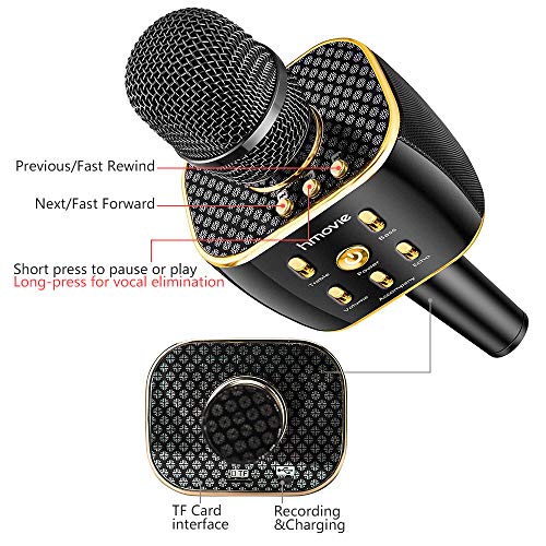 Dual Sing Duet Wireless Karaoke Microphone - Hi-Fi 12W Bluetooth Player with 3300mAh Rechargeable Battery