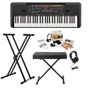 Yamaha 61 Key Keyboard with Knox Bench, Stand, Studio Headphones