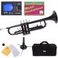 Mendini MTT-BK Black Lacquer Brass Bb Trumpet + Tuner