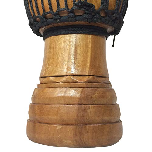 Classic Heartwood Djembe Drum - 9"x 18", Hand-carved, Solid-wood