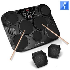 PylePro Portable Drums, Tabletop Drum Set, 7 Pad Digital Drum Kit