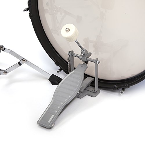 RockJam 3-Piece Junior Drum Set – Perfect Kids’ Drum Kit for Ages 3-7 in Metallic Red
