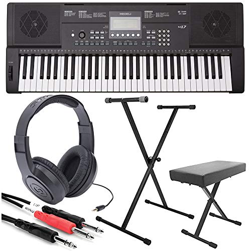 Medeli Electronics 61-Key Portable Keyboard with Touch Response