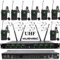 MUSYSIC MU-U8-LL Professional 8-Channels UHF Wireless Microphone System - Ideal for Live Performances, Events, and Karaoke Parties. ?