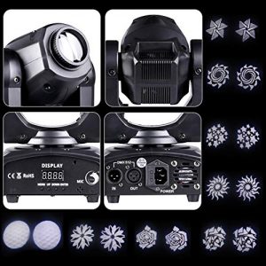 U`King 50W LED Moving Head Light with Remote 8 Gobo 8 Pattern Spotlight - Image 4